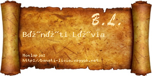 Bánáti Lívia névjegykártya